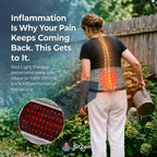 SitZen red light therapy back belt reducing chronic lower back inflammation