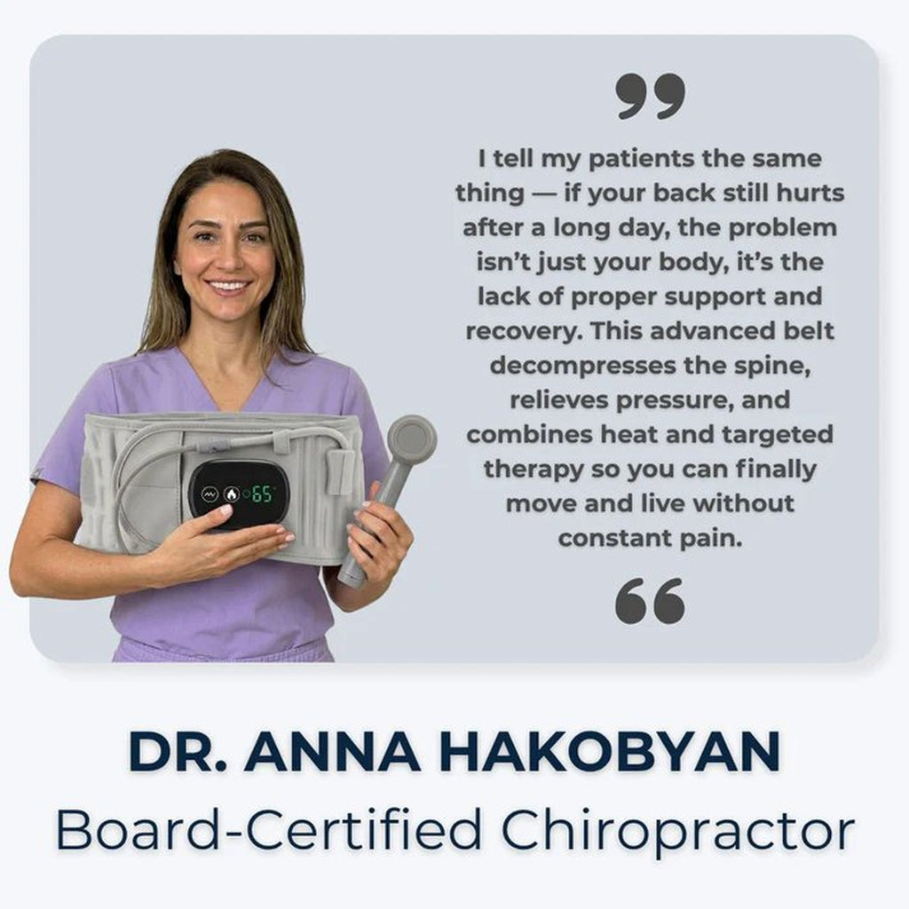 Chiropractor-recommended SitZen back decompression belt for spinal support and nerve relief